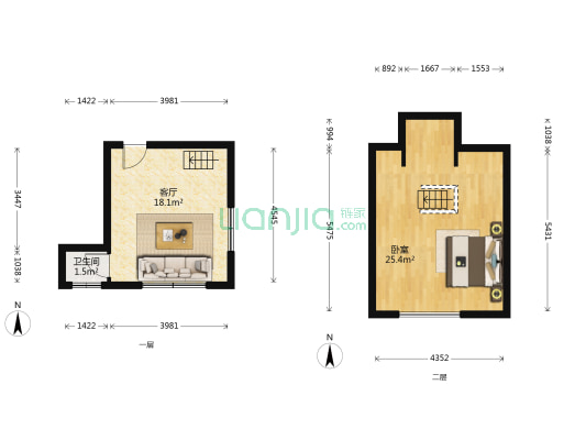 金口二路 1室1厅1卫 35平方