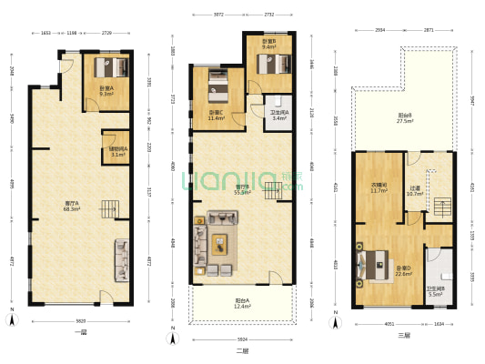 碧虹苑 4室2厅2卫 197平方