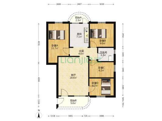 乐兴楼 4室1厅1卫 100平方