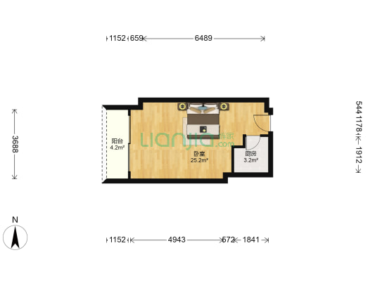 腾大时代广场 1室0厅0卫 43平方
