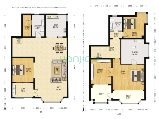 水青庭 3室1厅3卫 238平方