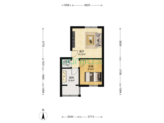 石油怡秀小区 1室1厅1卫 38平方