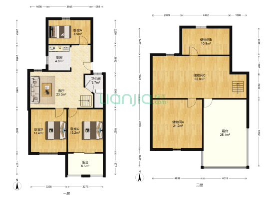 东城花园五村 3室1厅1卫 91平方