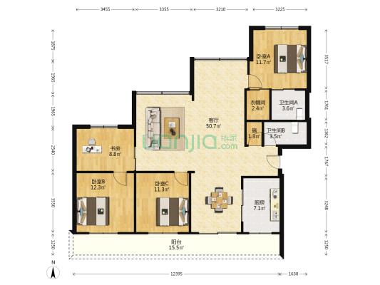李祠街/李祠街2号/十八家路 4室1厅2卫 142平方
