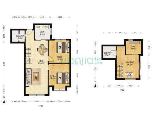 金域府邸 4室1厅2卫 127平方