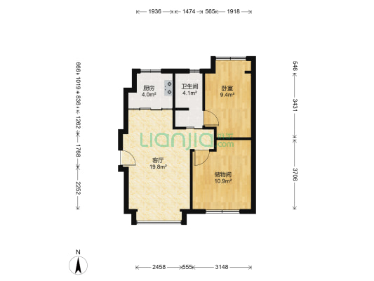 茉莉南苑 1室1厅1卫 71平方