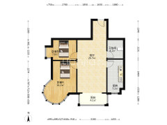 涿州市区 凯旋门 大社区 好楼层 卧室带弧形窗-涿州鸿盛凯旋门户型图