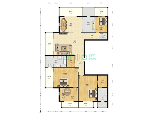 松花江·尚 4室2厅3卫 305平方