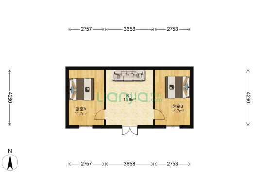 槐树路 2室1厅0卫 48平方