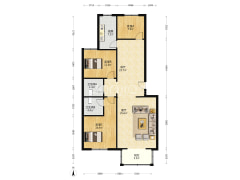 范阳路旁南北通透大三居 配套齐全-涿州唐人花园户型图