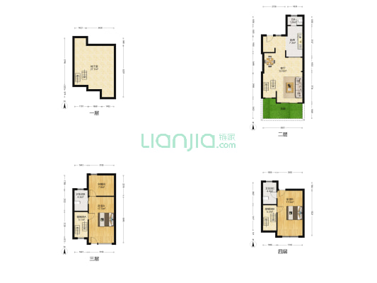 绿地蔷薇九里(别墅) 2室1厅3卫 128平方