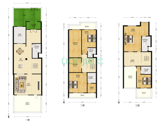 奥园一期二区保格利区 4室2厅5卫 248平方