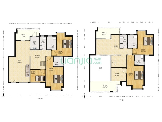 众恒新城 5室1厅6卫 245平方