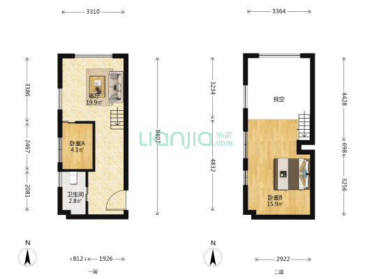 保利大都汇熙汇 2室1厅1卫 41平方