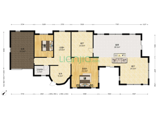 郡原列岛花园 2室2厅1卫 450平方
