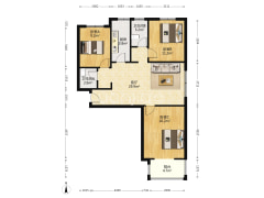 温莎假日通透三居室，交通便利，地理位置得天独厚。-涿州温莎假日二期高层公寓户型图