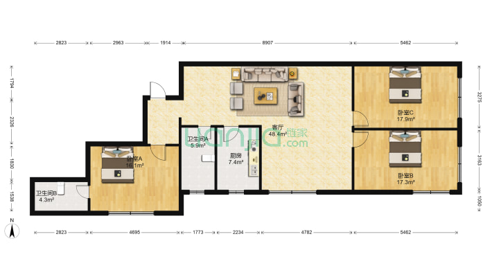 三清公寓二手房实景图