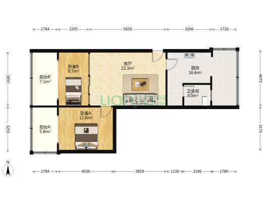 红墙巷62号 2室1厅1卫 79平方