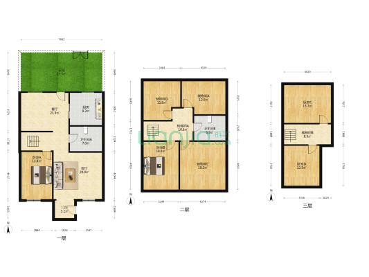 联发滨海琴墅 4室2厅2卫 269平方