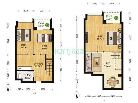 理想公馆 4室1厅1卫 70平方