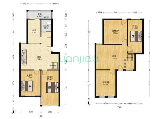 聚业苑 3室2厅1卫 142平方