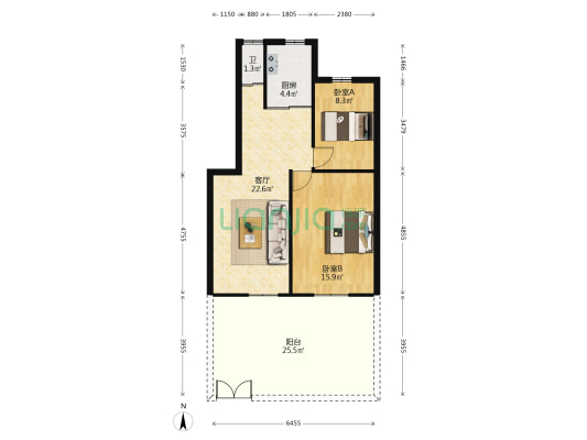 华中西路北二巷31号 2室1厅1卫 73平方