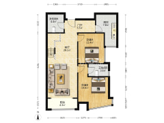 御景园精装一层下跃210平米带下沉庭院-涿州君临天下御景园户型图