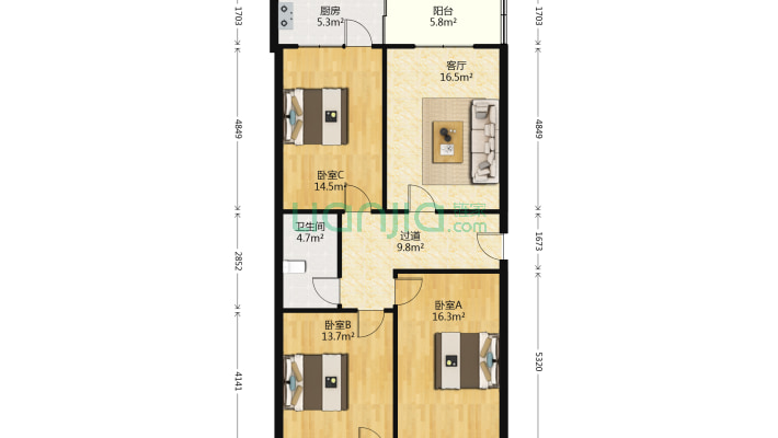 辛甸花园卫生局宿舍二手房实景图