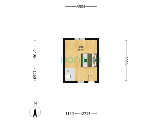 白蒲河西沿河路通杨河边村 1室0厅1卫 59平方