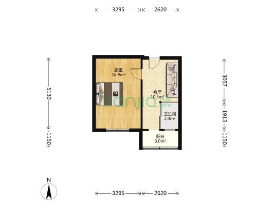 文荟社区 1室1厅1卫 40平方