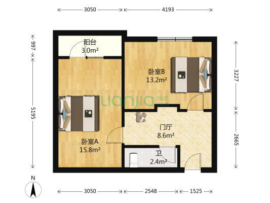 安康街 2室0厅1卫 50平方