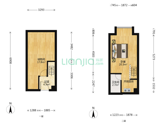 世茂金融街茂悦中心 1室0厅1卫 37平方