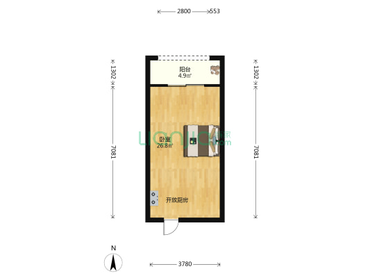 中央第一街 1室0厅0卫 42平方