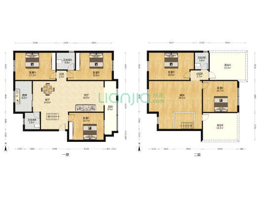 聚福楼 5室2厅3卫 141平方