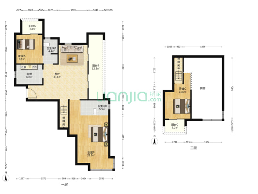 中交建发松雅院 3室1厅2卫 147平方