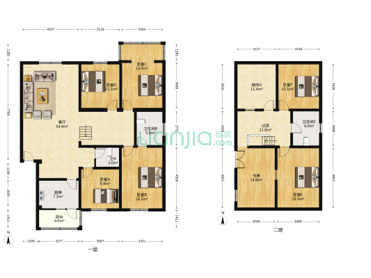 瑞风苑 7室1厅3卫 177平方