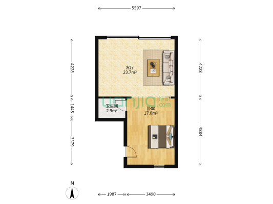 富华苑三街 1室1厅1卫 342平方