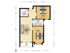 香邑溪谷上园环境优美户型好两居室-涿州香邑溪谷上园户型图