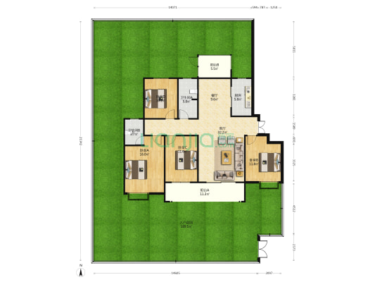 大唐九龙府 4室2厅2卫 151平方