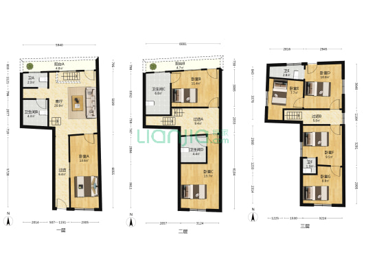 三官巷 7室1厅6卫 149平方