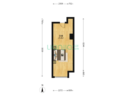 昆仑御（成都路） 1室0厅0卫 45平方