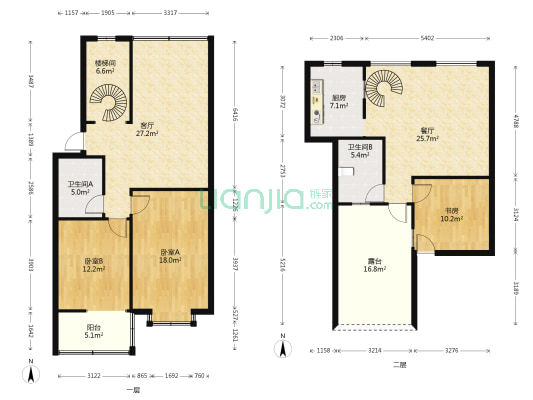 清水嘉苑 3室2厅2卫 134平方