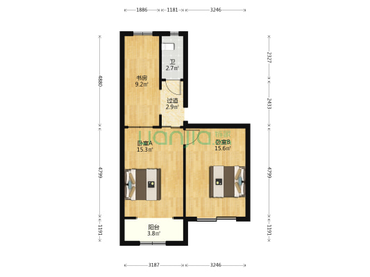 柏庐中路 3室0厅1卫 59平方