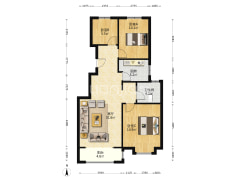 香邑溪谷悦都洋房南北通透三居有本-涿州香邑溪谷悦都小区户型图