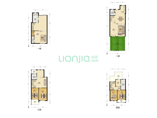 瑞景叶泊蓝山 4室2厅4卫 205平方
