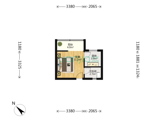 鼓浪屿龙泽花园 1室0厅1卫 29平方