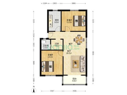 科艺小区 2室1厅1卫 79平方
