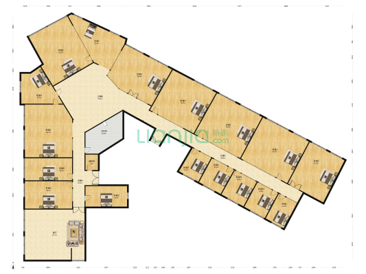 天象大厦 17室1厅1卫 1100平方