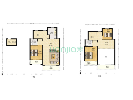 金科观天下 3室1厅2卫 133平方
