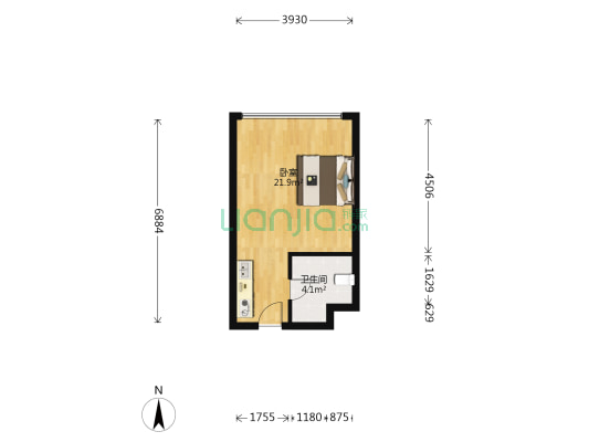 海悦湾二期 1室0厅1卫 38平方
